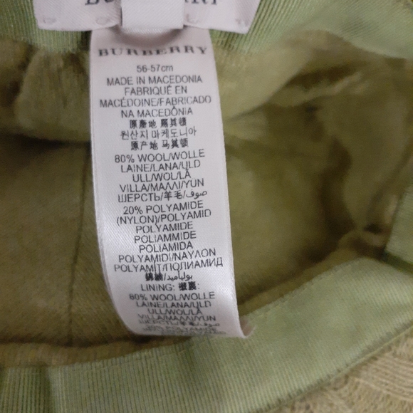 BURBERRY WOOL NOVA QUILT PEAK CAP MED HAT BRIGHT CAPER AUTHENTIC - Picture 10 of 11